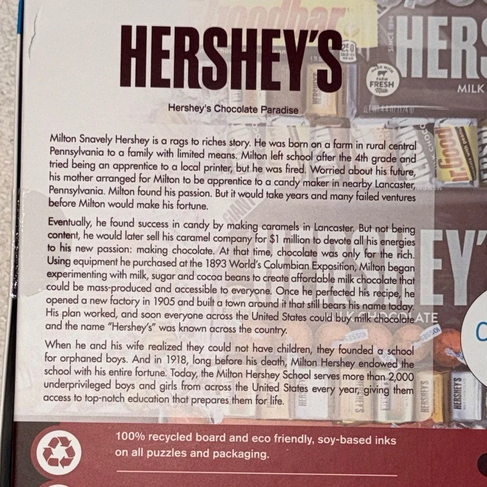 MasterPieces Hershey's Chocolate Paradise 1000 Piece Jigsaw Puzzle 71911 New